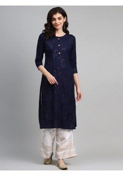 Navy Blue Pant Suit Readymade